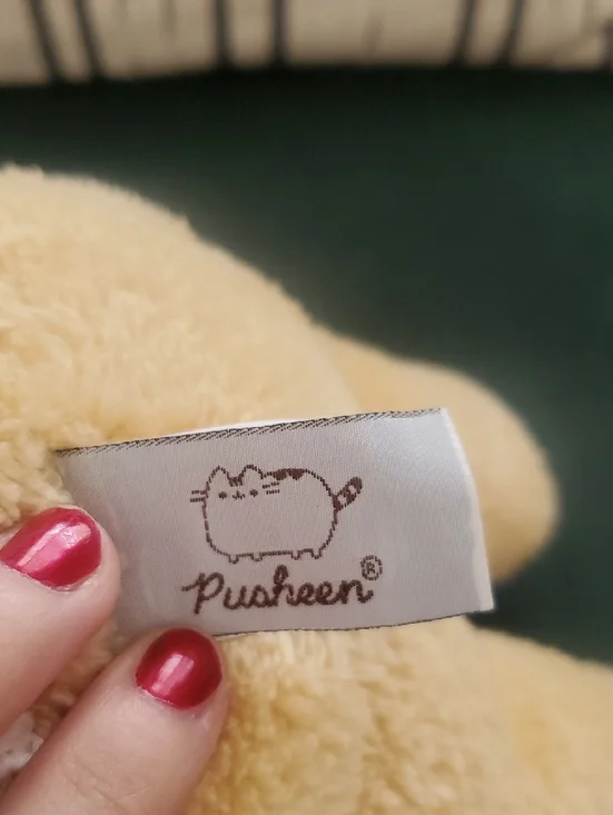 Pusheen Plush Sloth in Red and White Striped Sweater Holding Heart Latte - Picture 5 of 9